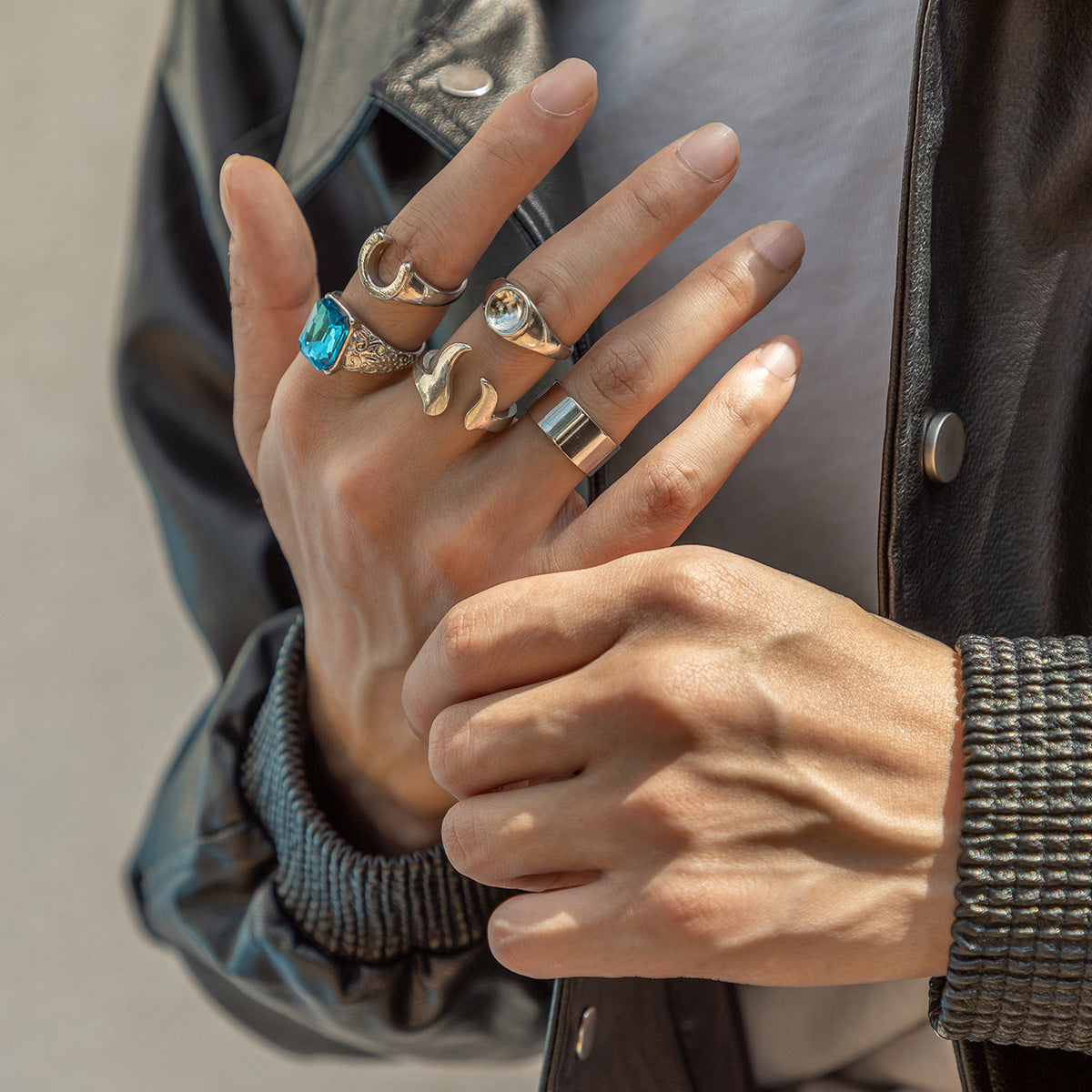 Men's Jewelry Gem Vintage Style  Men Rings