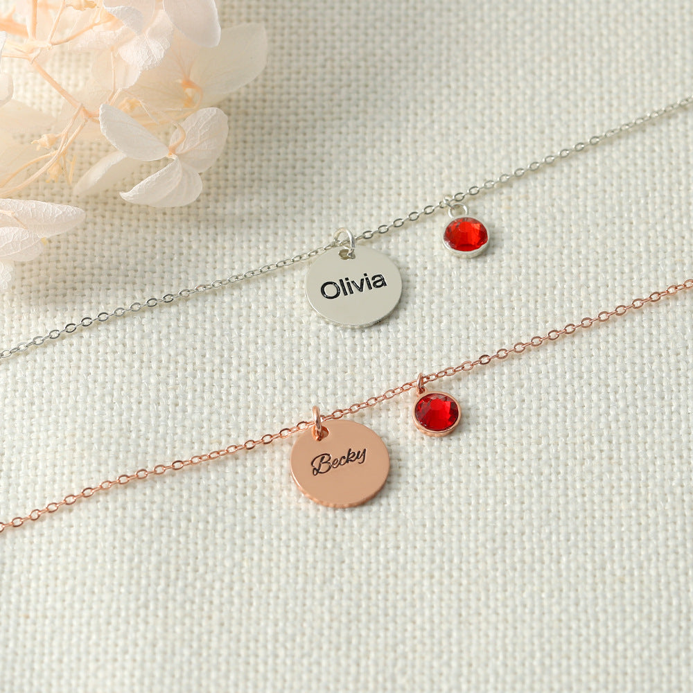 ZODIAC Scorpio Birthstone & other Zodiac Signs (customized name design all-match necklace)