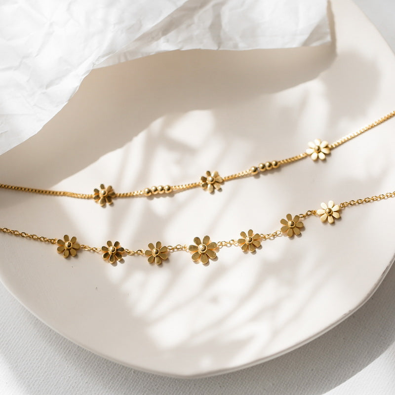 ZZZ Jewelry Exquisite Simple Sweet Daisy Design Versatile Anklet