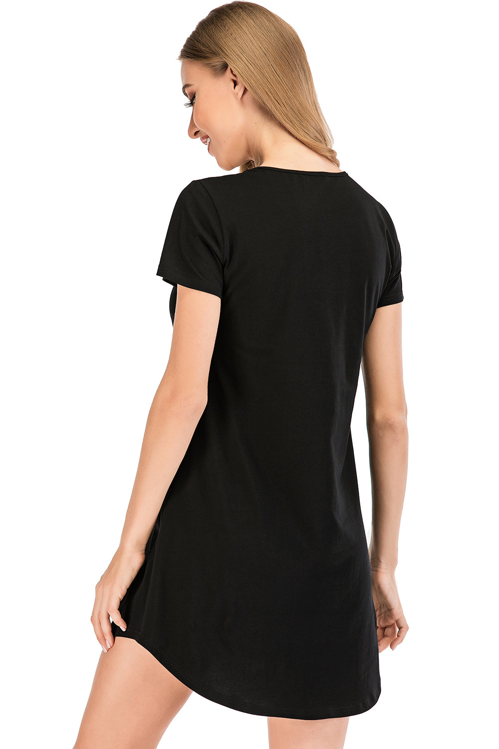Women's Lounge Dress Graphic Round Neck Short Sleeve Dress