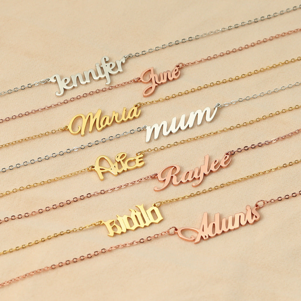 ZZZ Women's Jewelry Customizable Name | Design Noble | atmosphere light luxury wind necklace