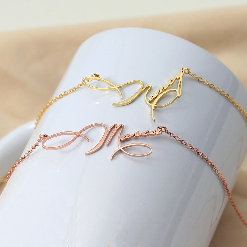 ZZZ Women's Jewelry Customizable Name | Design Noble | atmosphere light luxury wind necklace