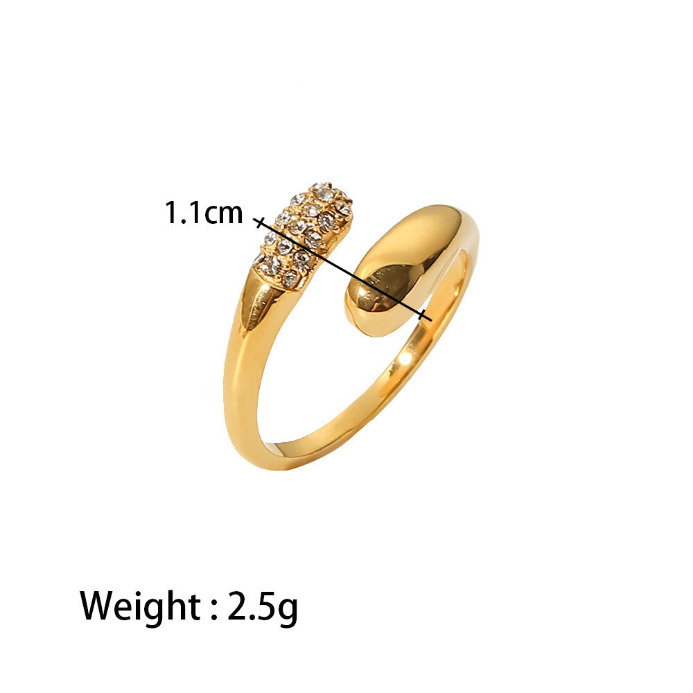 ZZZ Personality hip-hop style geometric line design opening adjustable Women's