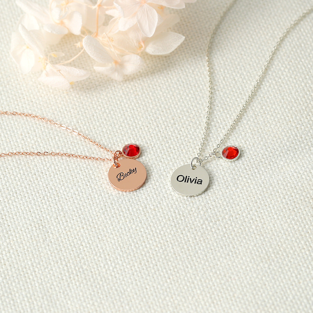 ZODIAC Scorpio Birthstone & other Zodiac Signs (customized name design all-match necklace)