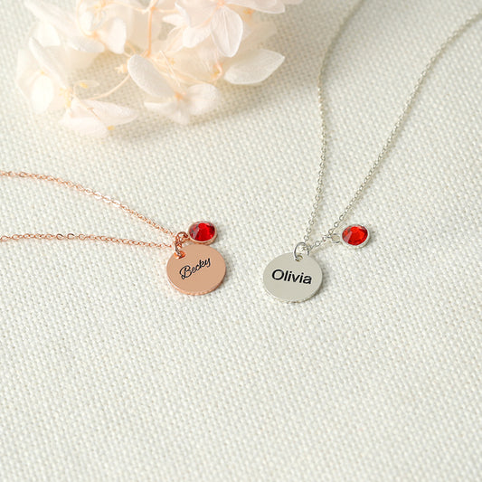 ZODIAC Scorpio Birthstone & other Zodiac Signs (customized name design all-match necklace)