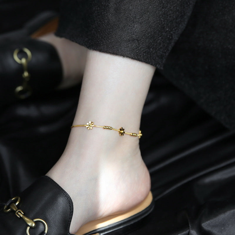 ZZZ Jewelry Exquisite Simple Sweet Daisy Design Versatile Anklet