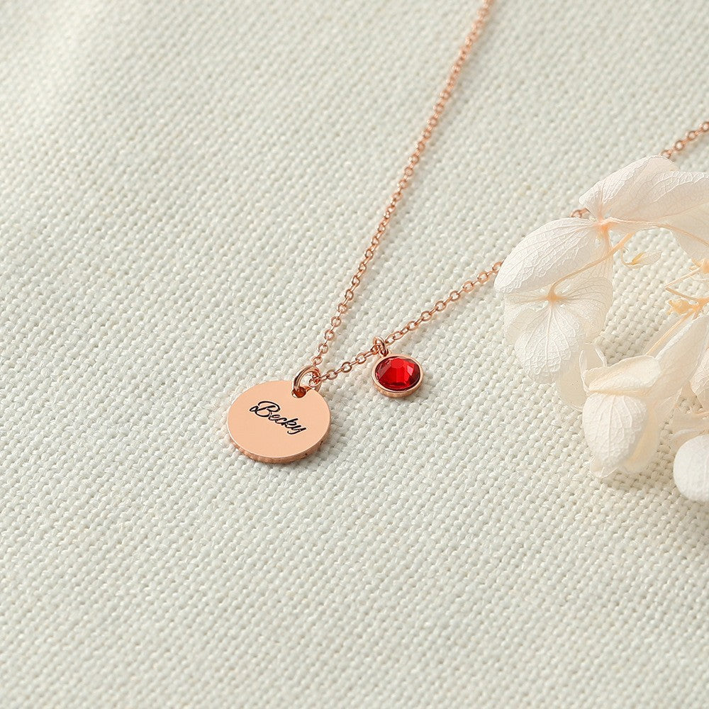 ZODIAC Scorpio Birthstone & other Zodiac Signs (customized name design all-match necklace)