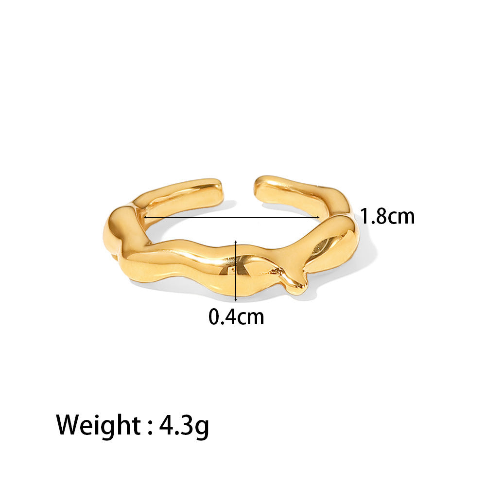 ZZZ Personality hip-hop style geometric line design opening adjustable Women's