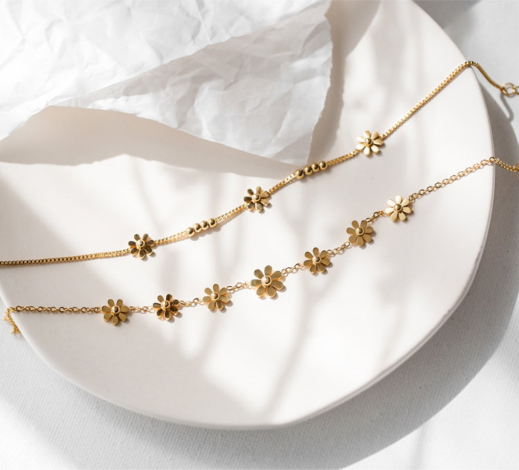 ZZZ Jewelry Exquisite Simple Sweet Daisy Design Versatile Anklet