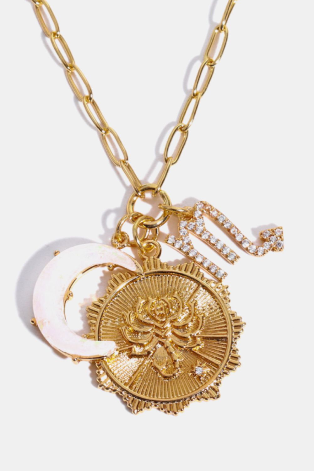 Zodiacs 12 ZODIAC SIGNS (Pick your Horoscope) Copper Necklace Constellation and Moon Pendant Copper Necklace
