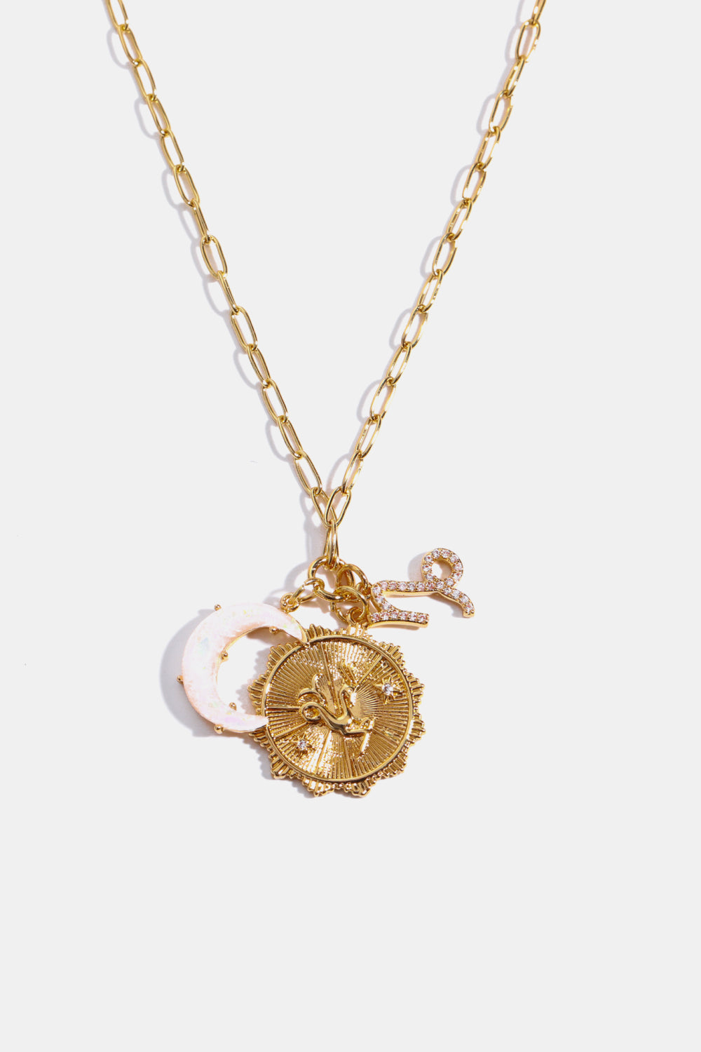 Zodiacs 12 ZODIAC SIGNS (Pick your Horoscope) Copper Necklace Constellation and Moon Pendant Copper Necklace