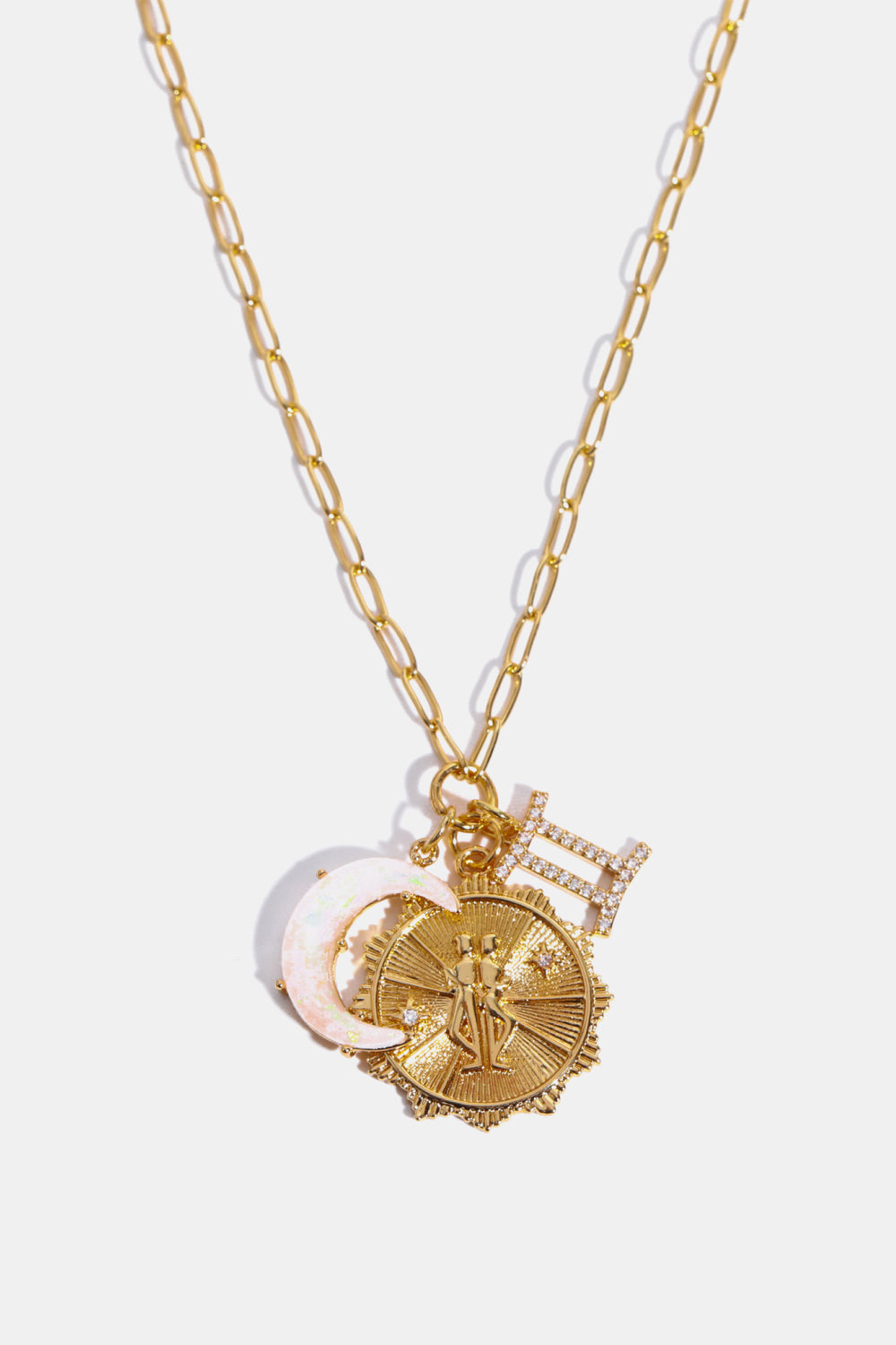 Zodiacs 12 ZODIAC SIGNS (Pick your Horoscope) Copper Necklace Constellation and Moon Pendant Copper Necklace