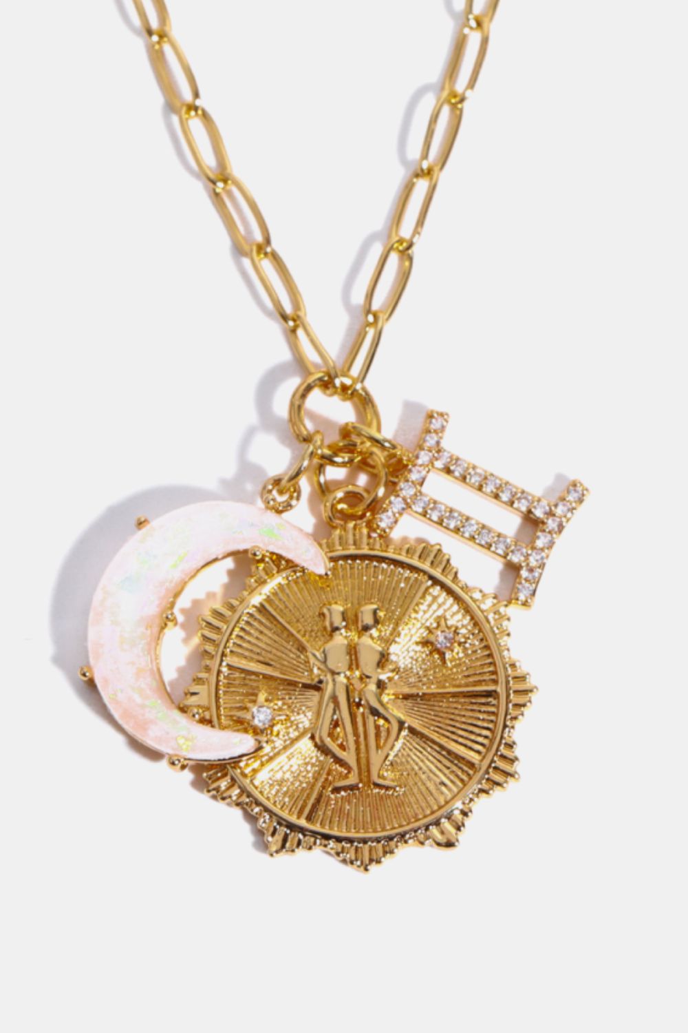 Zodiacs 12 ZODIAC SIGNS (Pick your Horoscope) Copper Necklace Constellation and Moon Pendant Copper Necklace