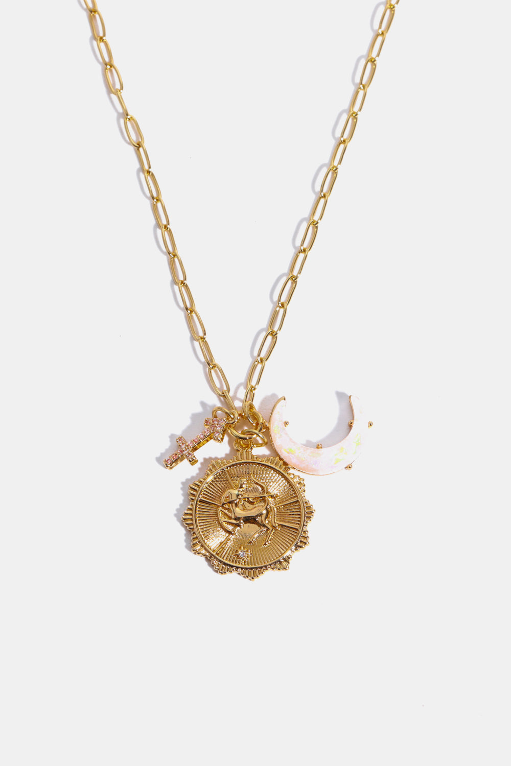 Zodiacs 12 ZODIAC SIGNS (Pick your Horoscope) Copper Necklace Constellation and Moon Pendant Copper Necklace