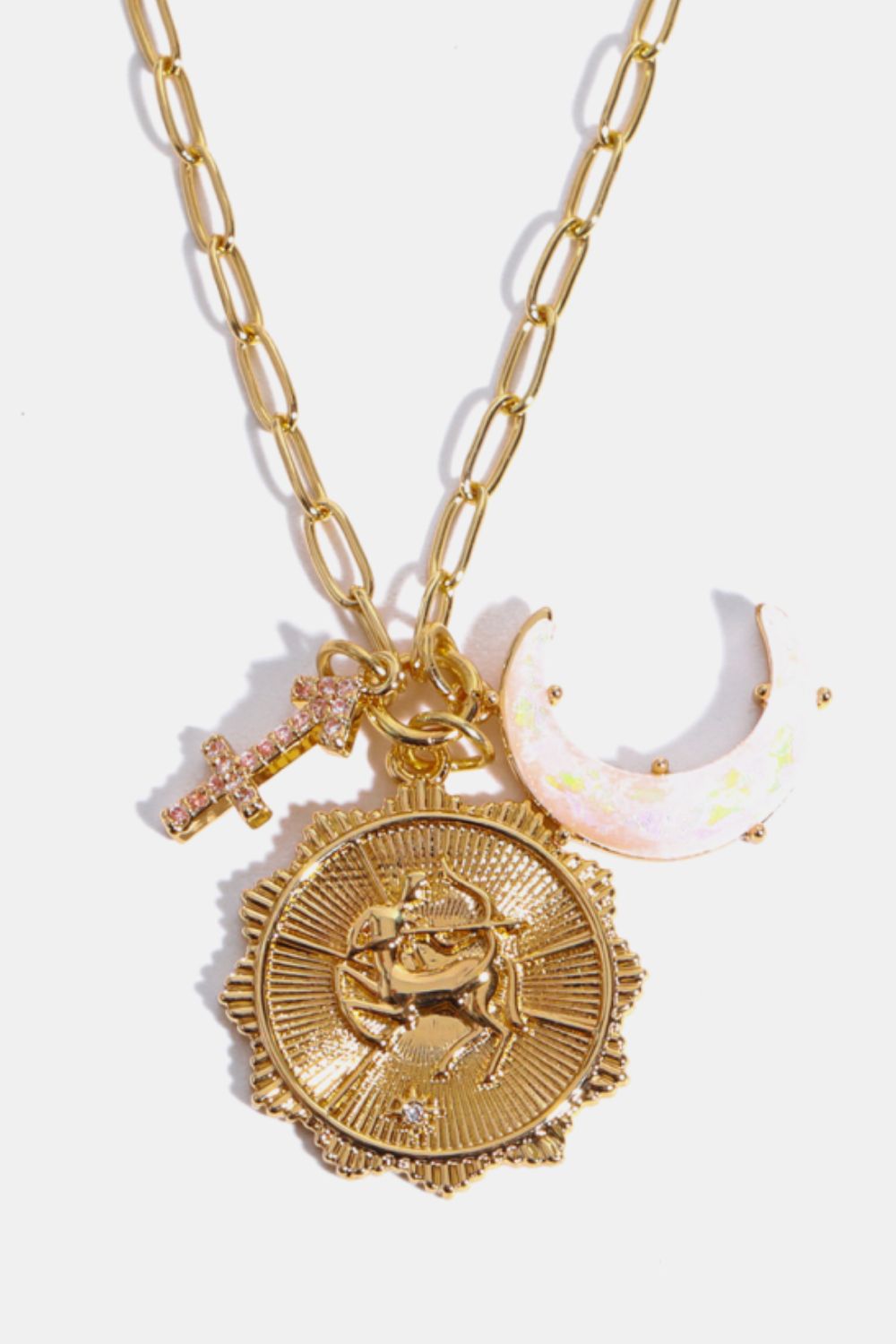Zodiacs 12 ZODIAC SIGNS (Pick your Horoscope) Copper Necklace Constellation and Moon Pendant Copper Necklace