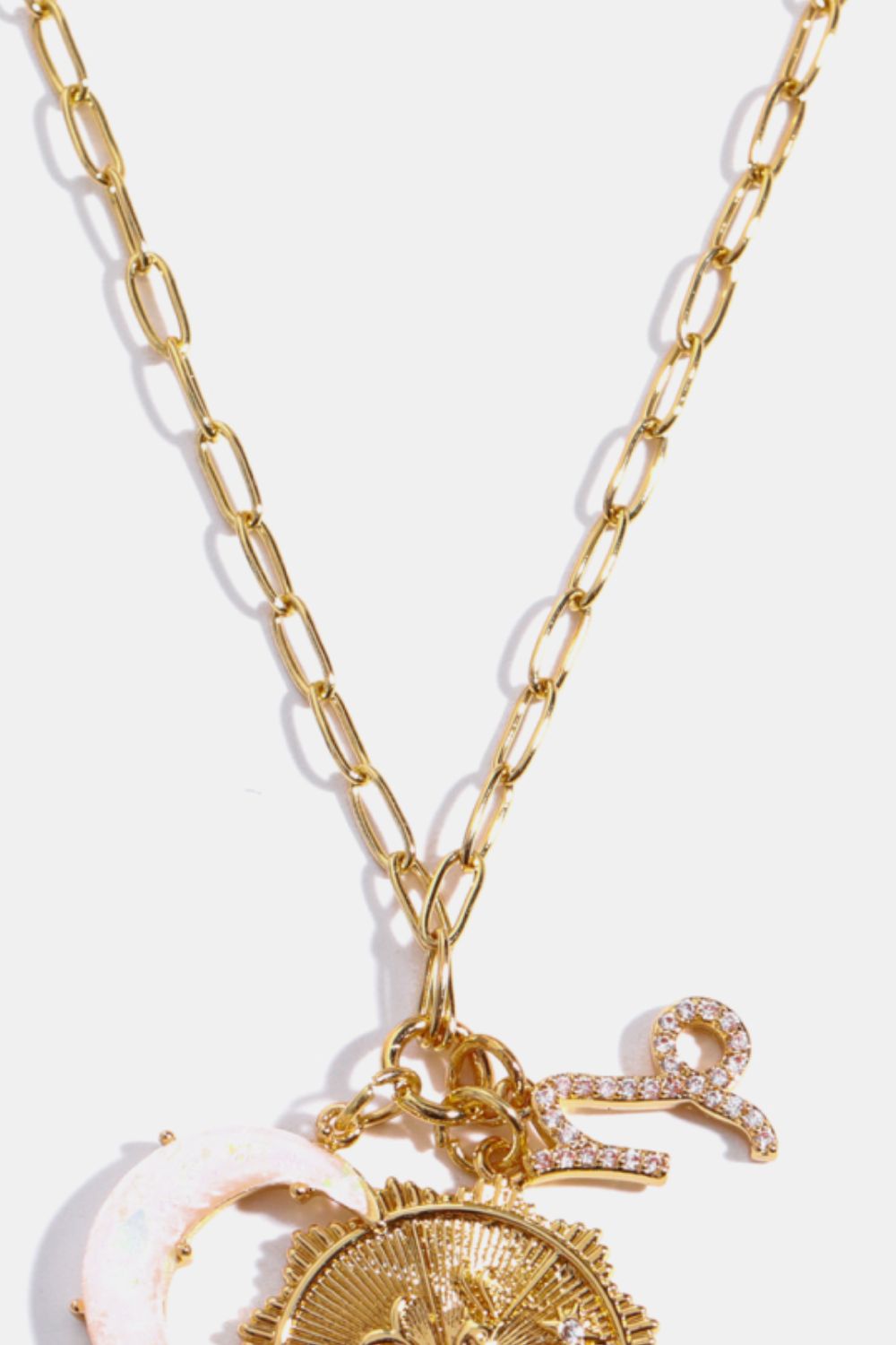 Zodiacs 12 ZODIAC SIGNS (Pick your Horoscope) Copper Necklace Constellation and Moon Pendant Copper Necklace