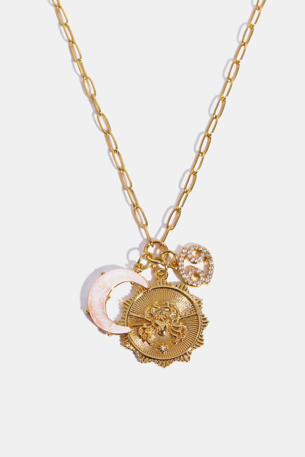 Zodiacs 12 ZODIAC SIGNS (Pick your Horoscope) Copper Necklace Constellation and Moon Pendant Copper Necklace