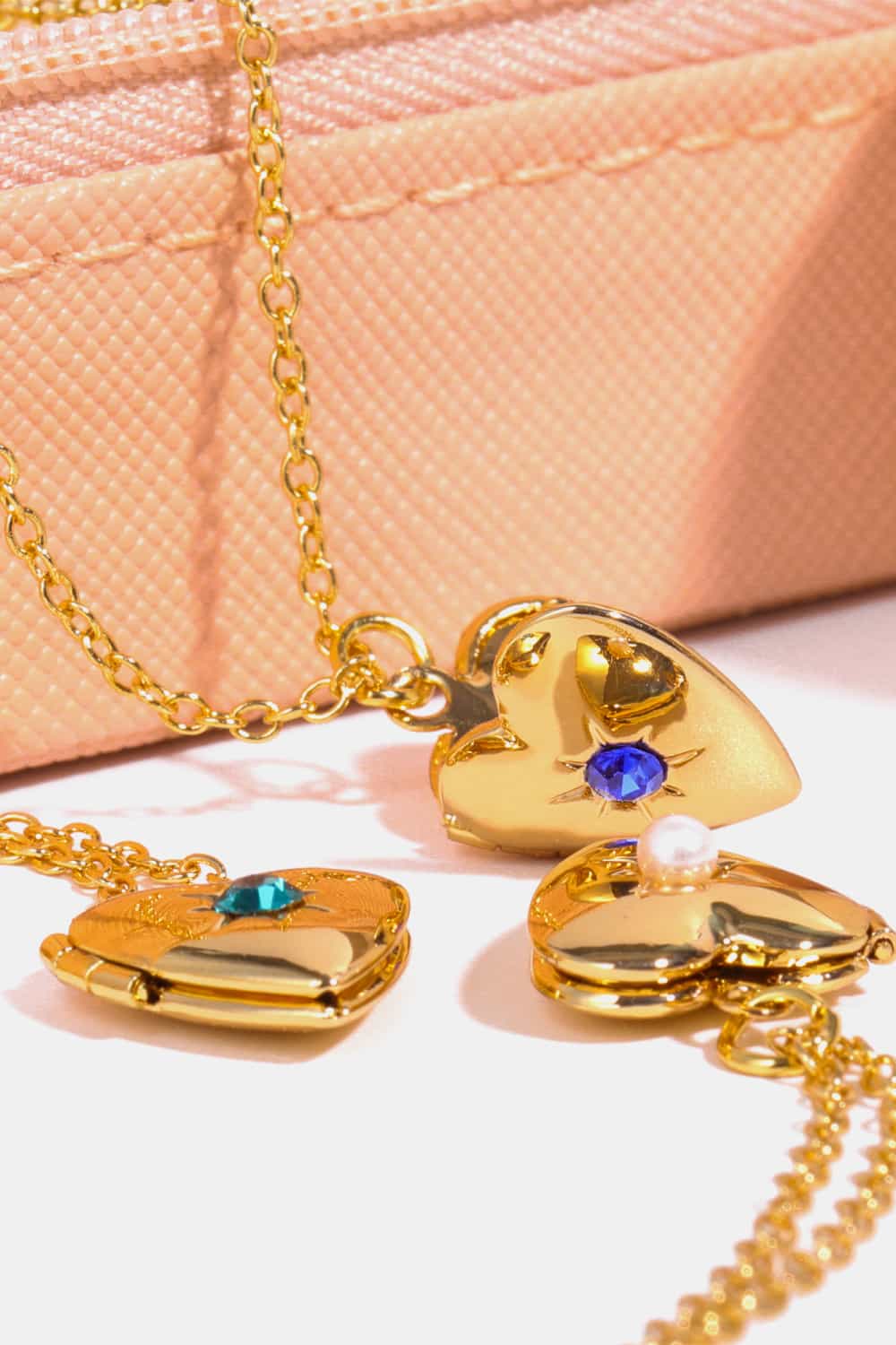 Z12 Birthstone (Pick your Month) 14 K Gold Plated Zircon Heart Shape Pendant Necklace