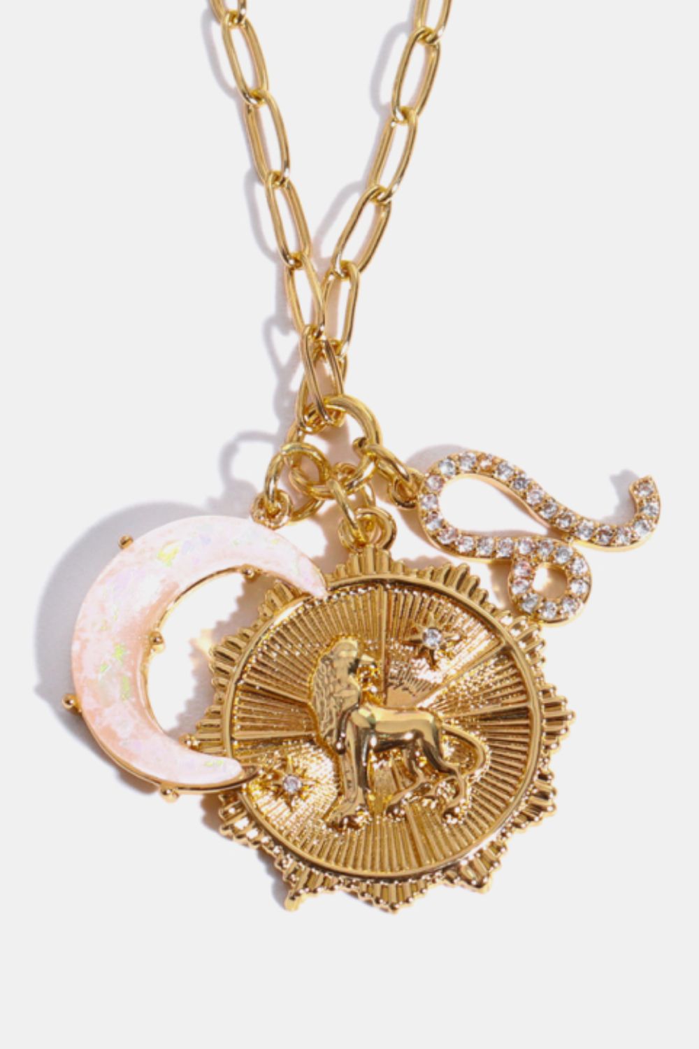 Zodiacs 12 ZODIAC SIGNS (Pick your Horoscope) Copper Necklace Constellation and Moon Pendant Copper Necklace