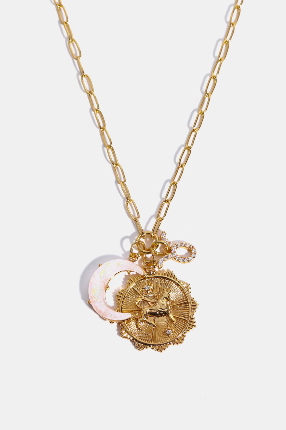 Zodiacs 12 ZODIAC SIGNS (Pick your Horoscope) Copper Necklace Constellation and Moon Pendant Copper Necklace