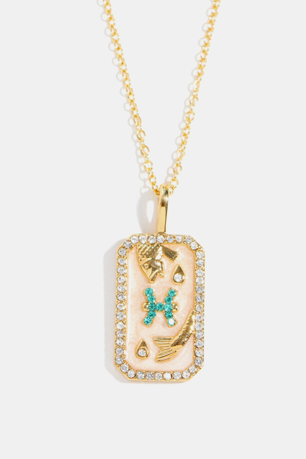 Zodiacs 12 Constellation Horoscope/Zodiac Pendant Copper Necklace Rhinestone