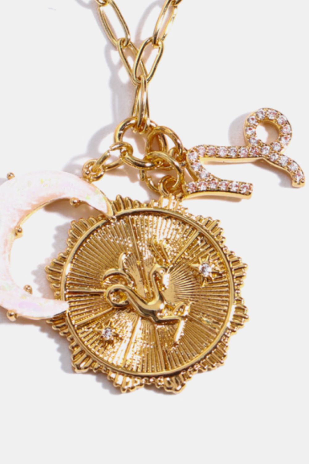 Zodiacs 12 ZODIAC SIGNS (Pick your Horoscope) Copper Necklace Constellation and Moon Pendant Copper Necklace