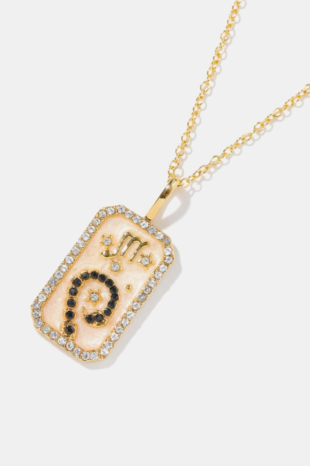 Zodiacs 12 Constellation Horoscope/Zodiac Pendant Copper Necklace Rhinestone