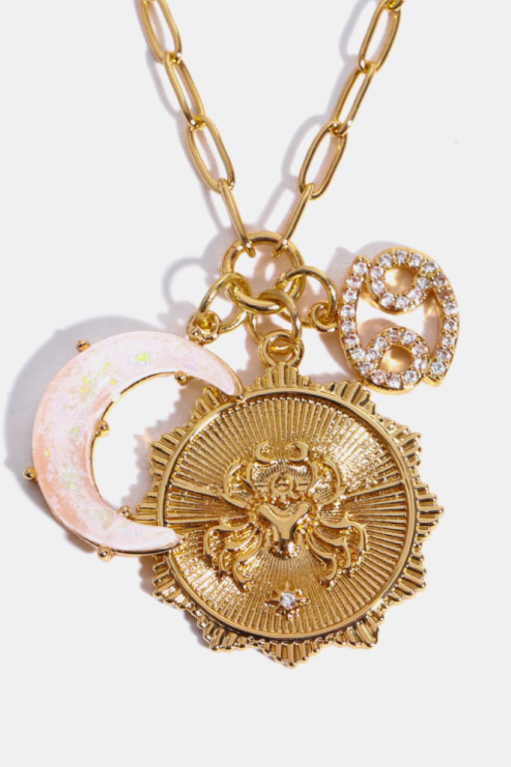 Zodiacs 12 ZODIAC SIGNS (Pick your Horoscope) Copper Necklace Constellation and Moon Pendant Copper Necklace