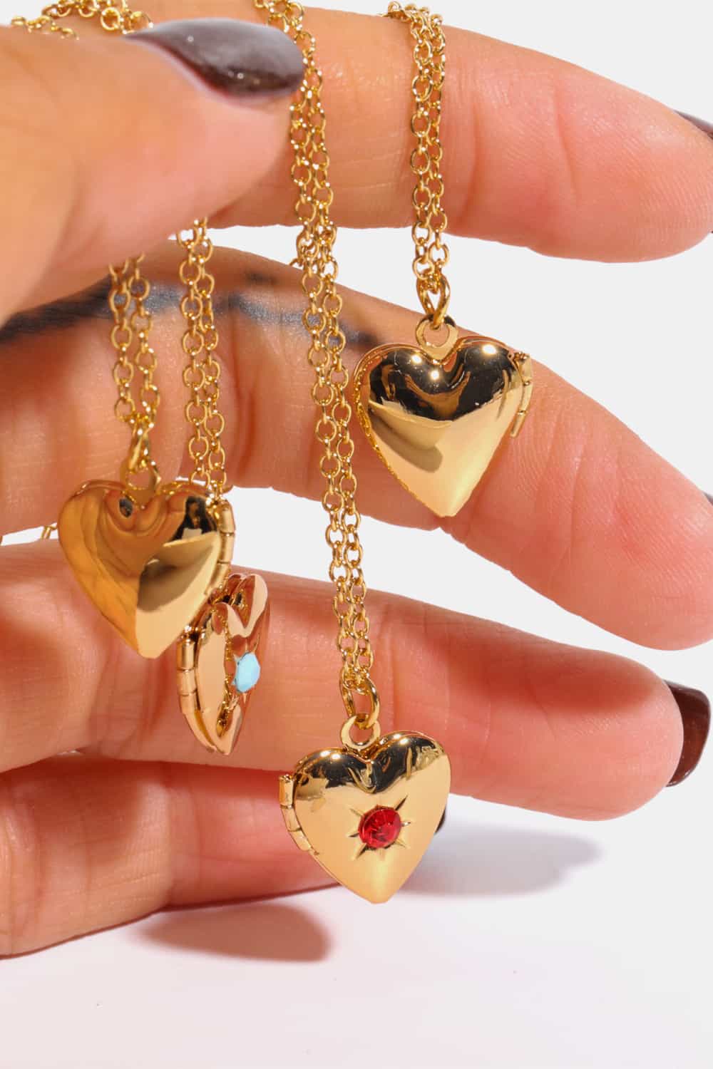 Z12 Birthstone (Pick your Month) 14 K Gold Plated Zircon Heart Shape Pendant Necklace